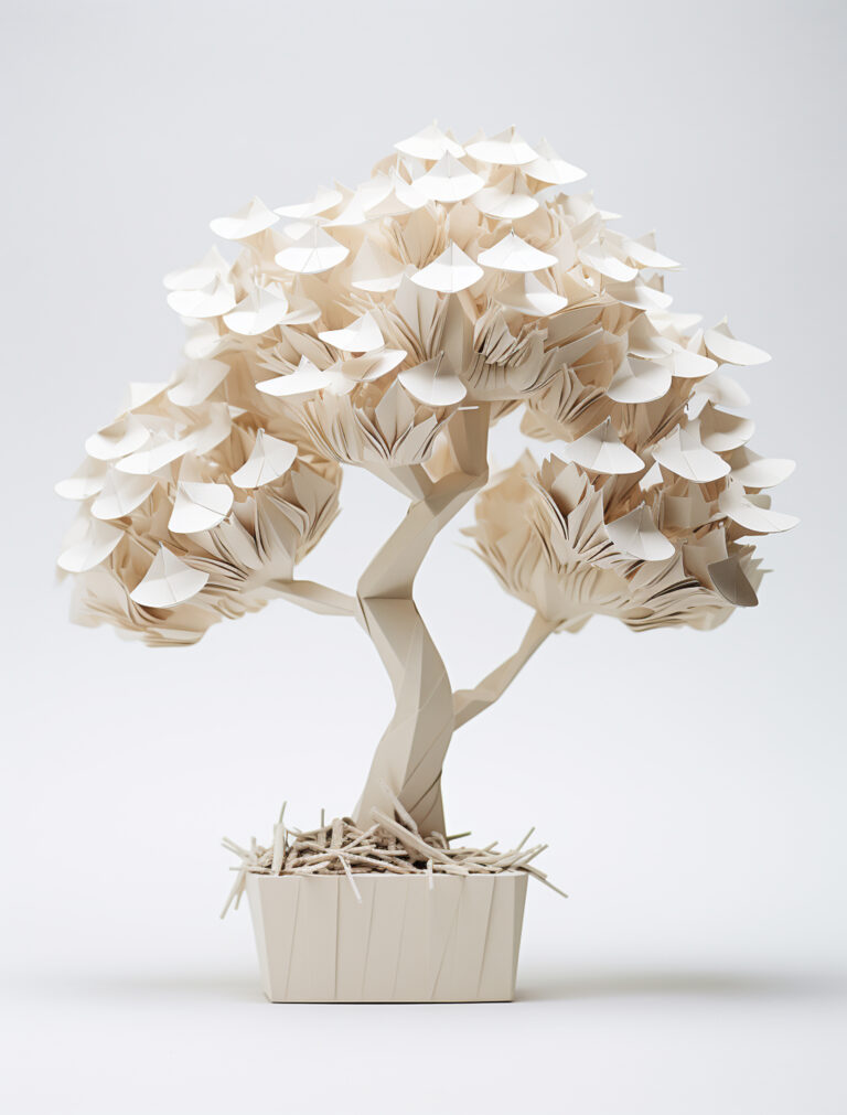 árbol elaborado de papel